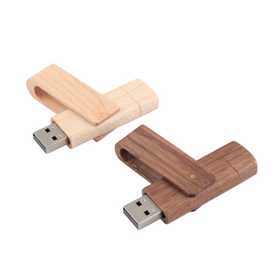 USB A और Type c फास्ट डेटा ट्रांसफर के लिए USB2.0/3.0 इंटरफ़ेस प्रकार के साथ लकड़ी की USB फ्लैश ड्राइव