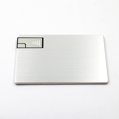 सिल्वर मेटल 2.0 क्रेडिट कार्ड USB स्टिक्स 16GB 32GB ROSH स्वीकृत
