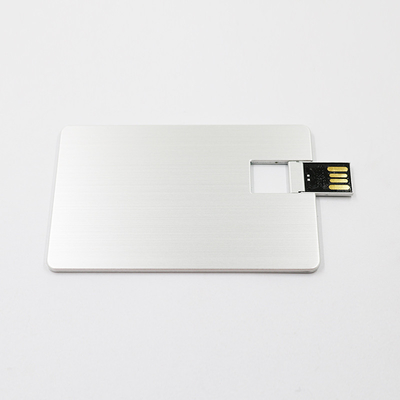 32GB 64GB मेटल क्रेडिट कार्ड स्टाइल USB ड्राइव UDP फ्लैश 2.0 80MB / S