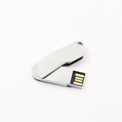 कीचेन के साथ ट्विस्ट मेटल यूएसबी 2.0 फ्लैश ड्राइव, 32GB 64GB 128GB फास्ट यूडीपी चिप
