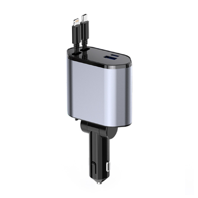 सुपर फास्ट चार्जिंग MAX 100W 12-24v रेटेड वोल्टेज इनपुट के लिए टाइप सी कार चार्जर