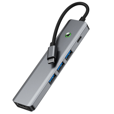 बहुक्रियाशील डाटा स्टेशन यूएसबी सी हब स्मार्ट एडाप्टर 5Gbps ट्रांसफर गति के साथ
