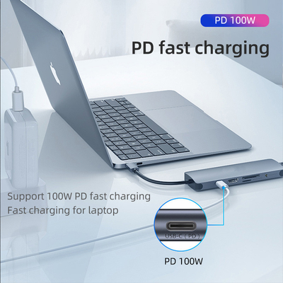 यूएसबी 3.0 स्टेशन यूएसबी सी हब स्मार्ट एडाप्टर/मेमोरी कार्ड हब 5Gbps डेटा ट्रांसफर स्पीड के साथ