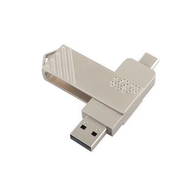 धातु प्रकार C घुमावदार आकार की फास्ट स्पीड USB फ्लैश ड्राइव 3.0 और USB 2.0 और प्रकार C