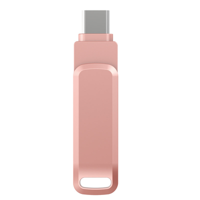 फास्ट डेटा ट्रांसफर OTG USB फ्लैश ड्राइव TYPE C और USB एक साथ धातु सामग्री
