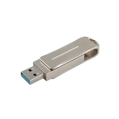Silver Metal Usb Flash Drive With Type C Use By Phone And Computer Type C Port