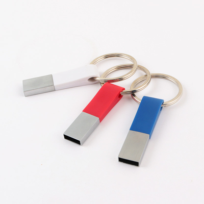 हाई स्पीड 32G 64GB 128GB प्लास्टिक USB फ्लैश ड्राइव कार की बैकपैक के लिए रिंग के साथ