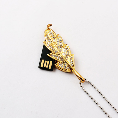हिडन चिप इनसाइड लीफ USB फ्लैश ड्राइव ज्वेलरी स्टाइल फास्ट स्पीड