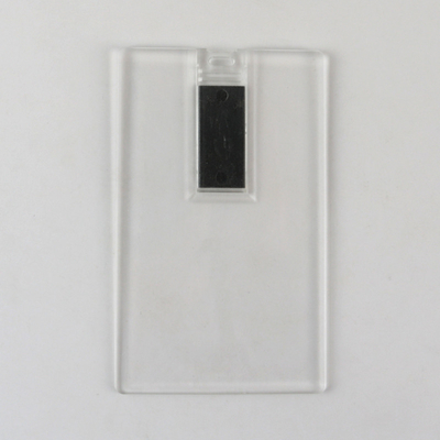 पारदर्शी प्लास्टिक सामग्री क्रेडिट कार्ड USB स्टिक 2.0 128GB 64GB 15MB/S