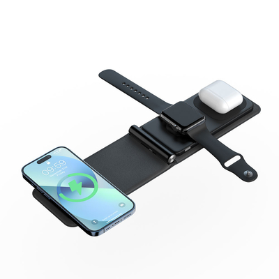 IPhone Airpods AppleWatch फास्ट चार्जर के लिए फास्ट चार्जिंग फोल्डिंग वायरलेस चार्जर