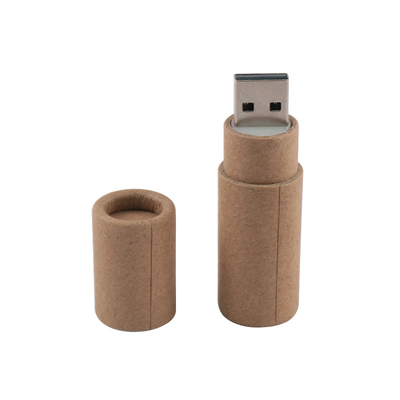 गोल आकार का लकड़ी का USB 2.0 फ्लैश ड्राइव तेज गति 30MB/S 64GB 128GB