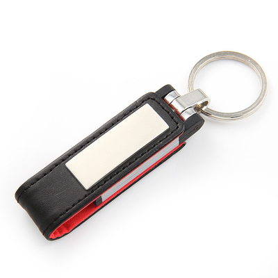 मेटल केस रियल लेदर USB फ्लैश ड्राइव 64GB 128GB 256GB FCC स्वीकृत