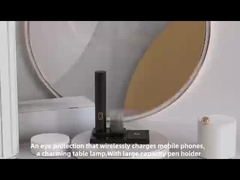 छात्र आंख सुरक्षा के साथ वायरलेस चार्जर डेस्क लैंप उठाया और तह किया जा सकता है