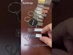 बड़ा क्रिस्टल भाग लोगो उत्कीर्णन कर सकता है USB स्टिक 2.0 पारदर्शी ऐक्रेलिक